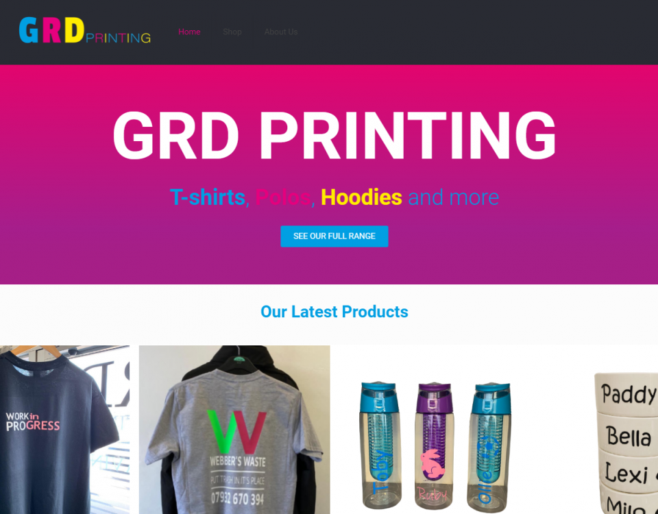 GRD Printing Website Homepage
